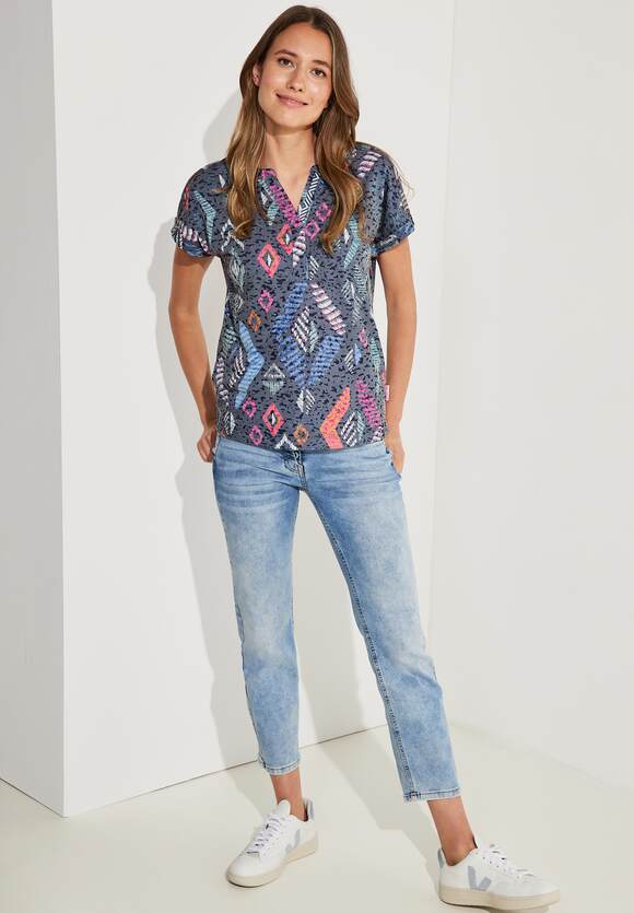CECIL Multicolor Printshirt Damen - Night Sky Blue | CECIL Online-Shop