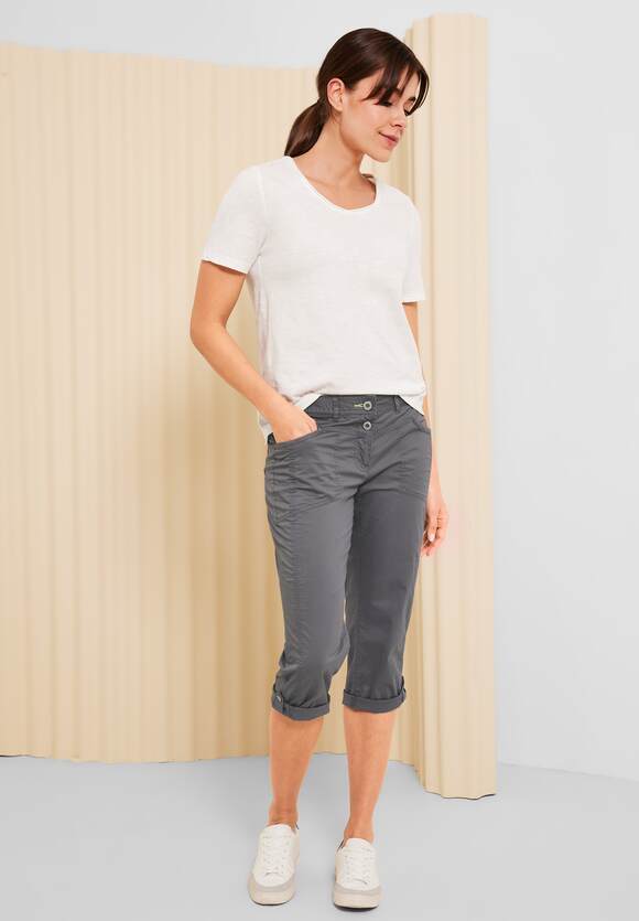 CECIL Casual Fit Hose in 3/4 Damen - Style New York - Graphite Light Grey |  CECIL Online-Shop