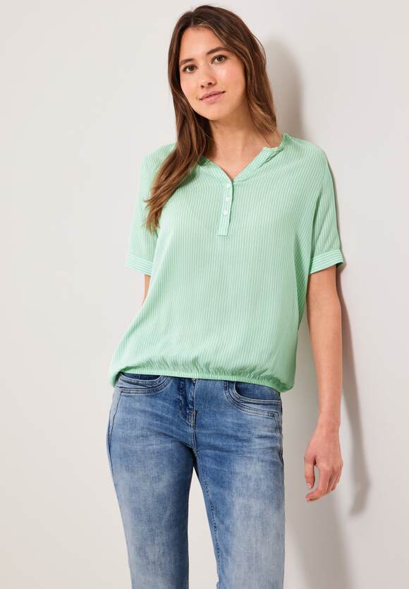Salvia Ärmel Turn-Up - Online-Shop CECIL mit | Fresh Green Damen Bluse CECIL