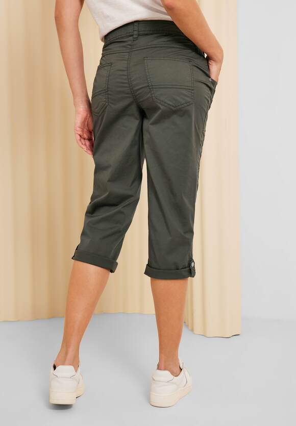 CECIL Casual Fit New | Utility Hose Olive - Damen CECIL York Online-Shop - in 3/4 Style