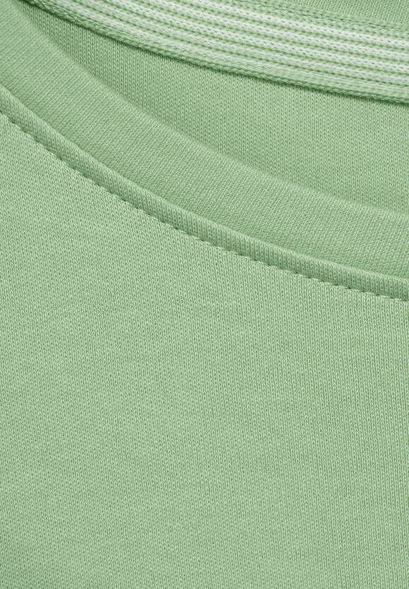 CECIL Basic Shirt in Unifarbe Green Damen Light | Salvia Online-Shop - CECIL