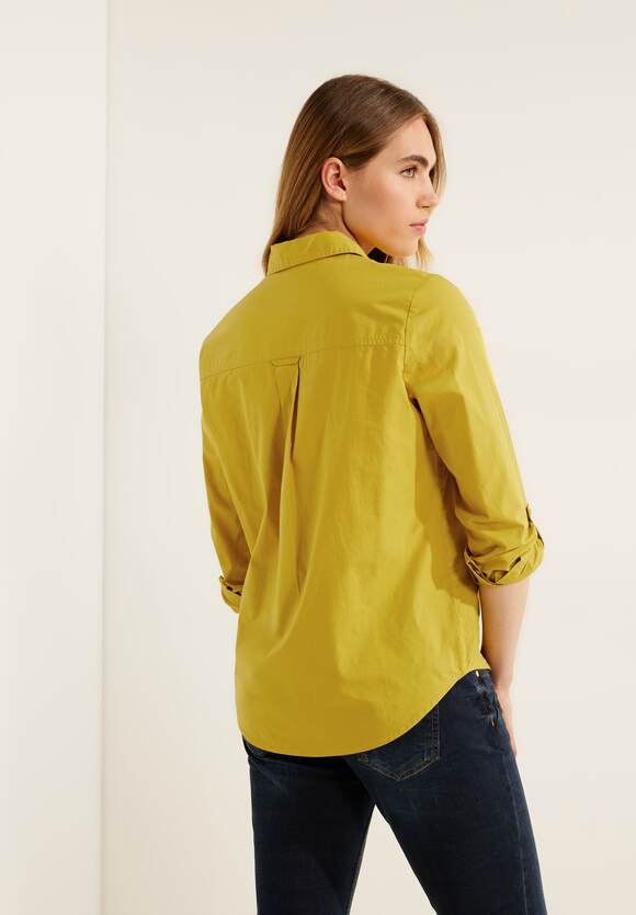 CECIL Unifarbene Baumwollbluse Damen - Golden Yellow | CECIL Online-Shop
