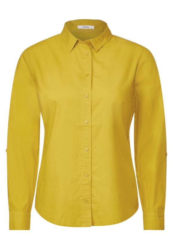 CECIL Online-Shop Damen | Golden - Baumwollbluse CECIL Yellow Unifarbene