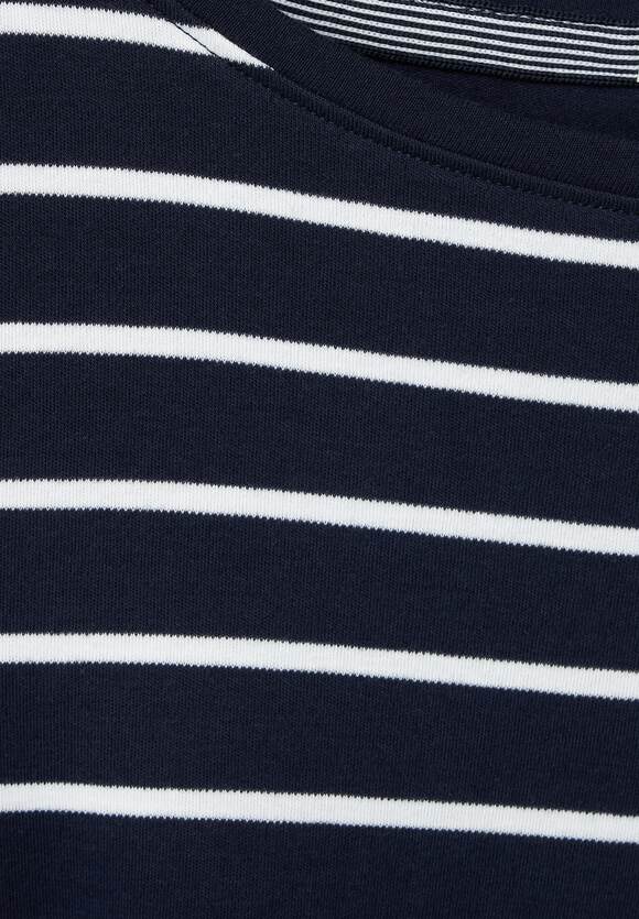 CECIL Shirt mit - CECIL Streifenmuster Deep Online-Shop | Blue Damen
