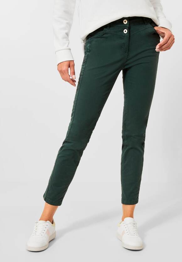 CECIL Slim Fit Hose Damen Ponderosa - | Vicky Online-Shop - Pine Green CECIL Style