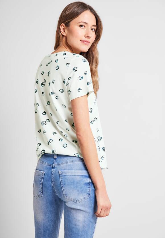 CECIL T-Shirt mit Minimalmuster Damen White Style Anisa - | - CECIL Online-Shop Vanilla