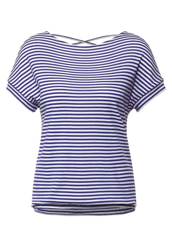 | Online-Shop Streifenmuster - T-Shirt mit Blue Damen Intense CECIL CECIL