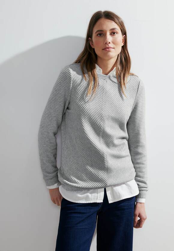 Melange Melange Grey | Shirt Ottoman CECIL Damen Mineral CECIL Online-Shop -