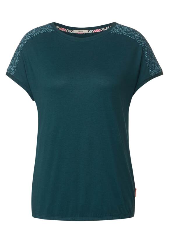 CECIL Shirt mit Schulterprint Damen - Deep Lake Green | CECIL Online-Shop