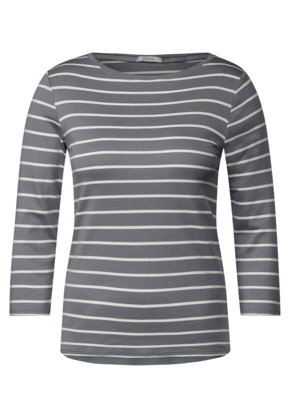 CECIL Online-Shop - | Damen Grey CECIL Shirt Streifenmuster Graphite mit Light