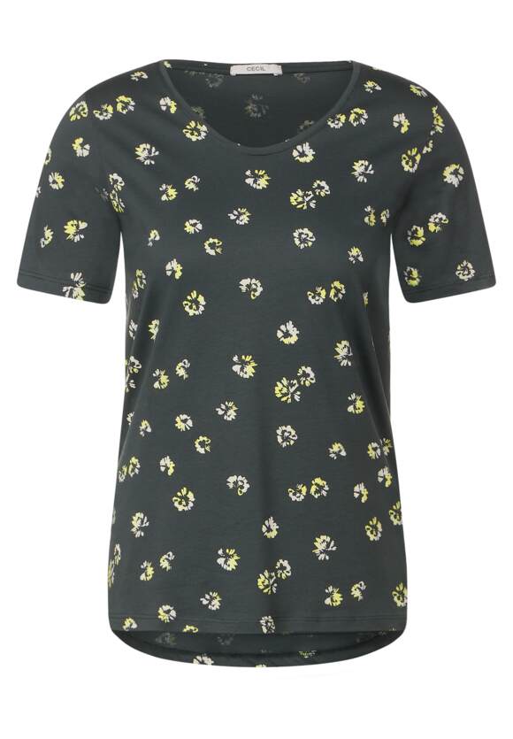 CECIL T-Shirt CECIL - - | Online-Shop Minimalmuster Easy Anisa Style Damen Khaki mit