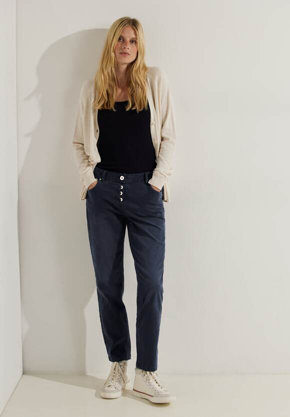 CECIL Elastische Casual Fit Hose Damen - Style Scarlett - Night Sky Blue |  CECIL Online-Shop