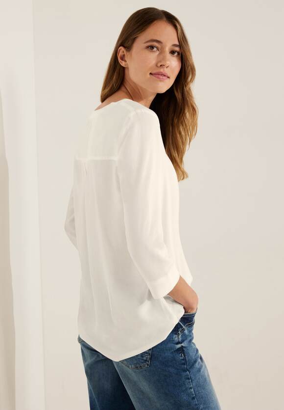 CECIL Viskose Bluse in | Damen Online-Shop - White CECIL Vanilla Unifarbe
