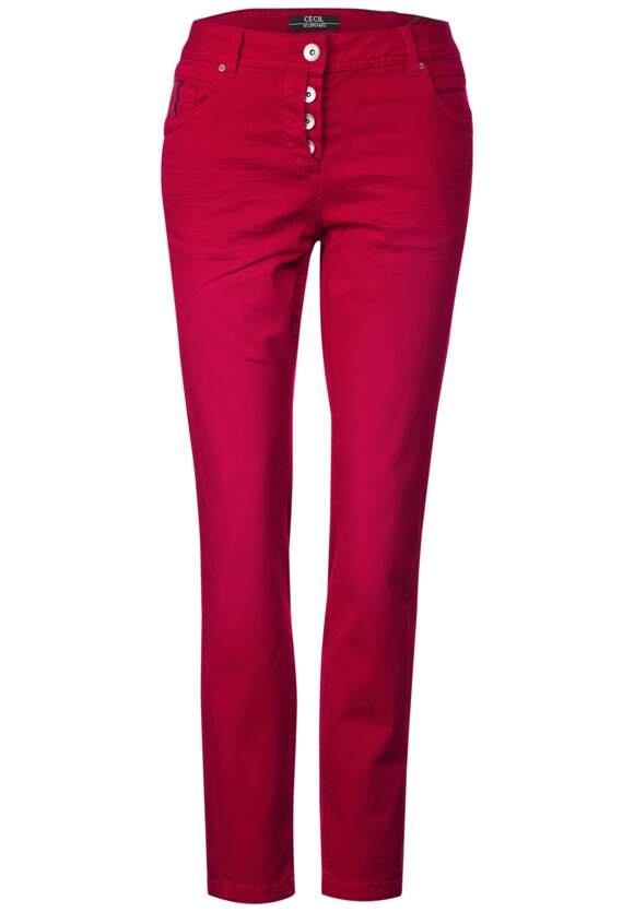 CECIL Style Casual Elastische Casual Scarlett Damen - - Fit CECIL Red Online-Shop Hose |