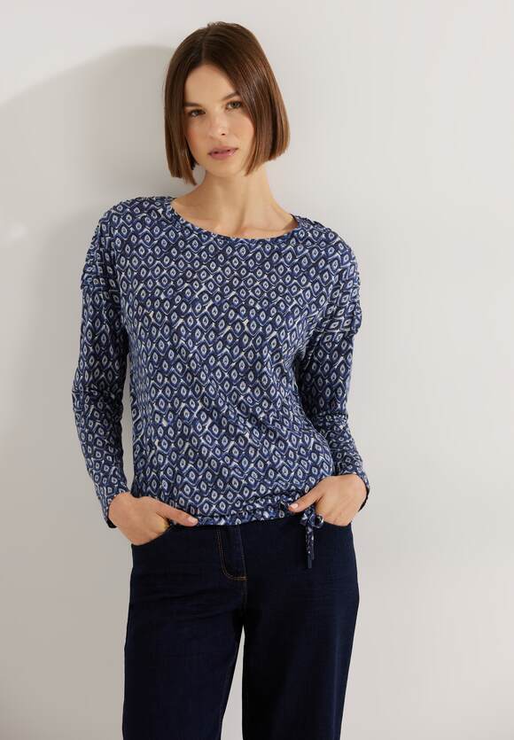 CECIL Shirt mit Minimalprint Damen Night Sky Blue | - CECIL Online-Shop