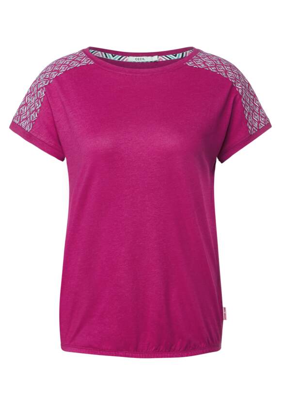 Cool - mit Schulterprint Online-Shop Pink CECIL CECIL | Damen Shirt