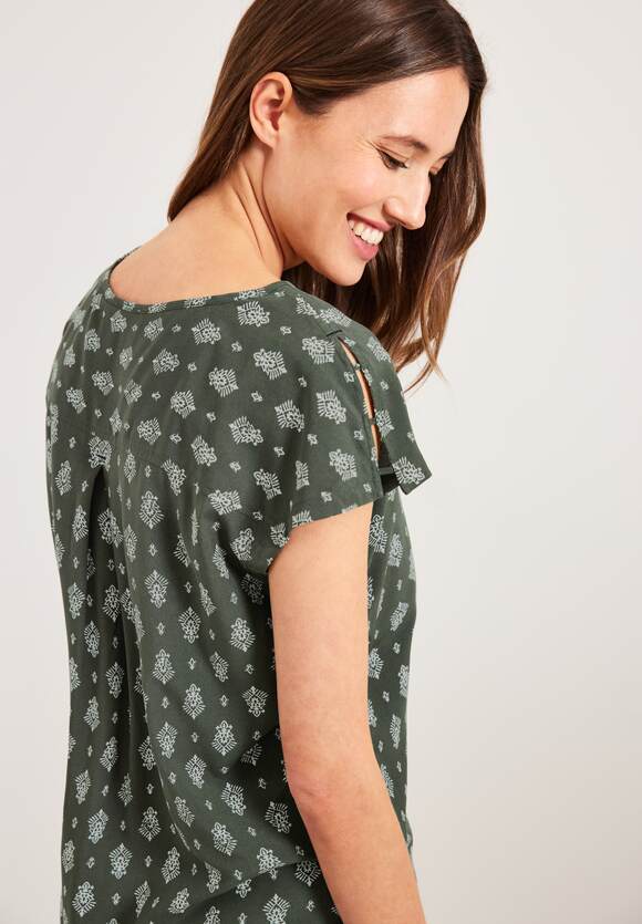 CECIL Bluse mit Minimalprint Damen - Sporty Khaki | CECIL Online-Shop