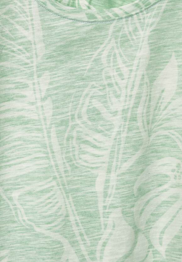CECIL T-Shirt mit Blätterprint | - Fresh Damen Online-Shop CECIL Green Salvia