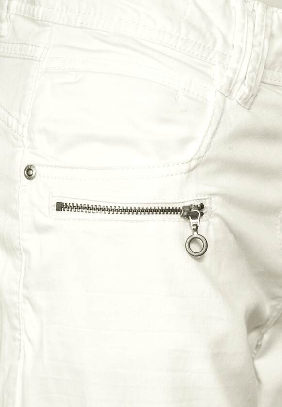 CECIL Casual White Scarlett - Hose Online-Shop - CECIL Damen Vanilla | Zippern Fit Style mit