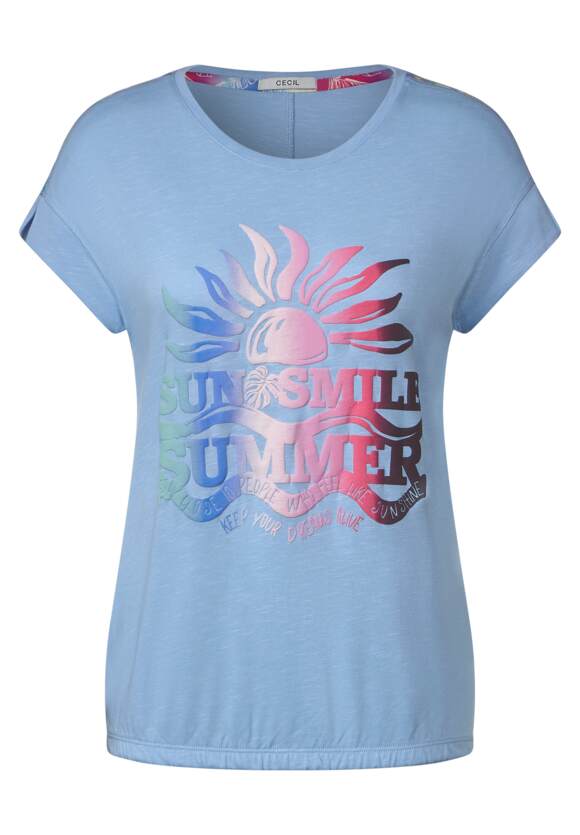 CECIL T-Shirt Blue - Damen CECIL Online-Shop Fotoprint mit | Tranquil