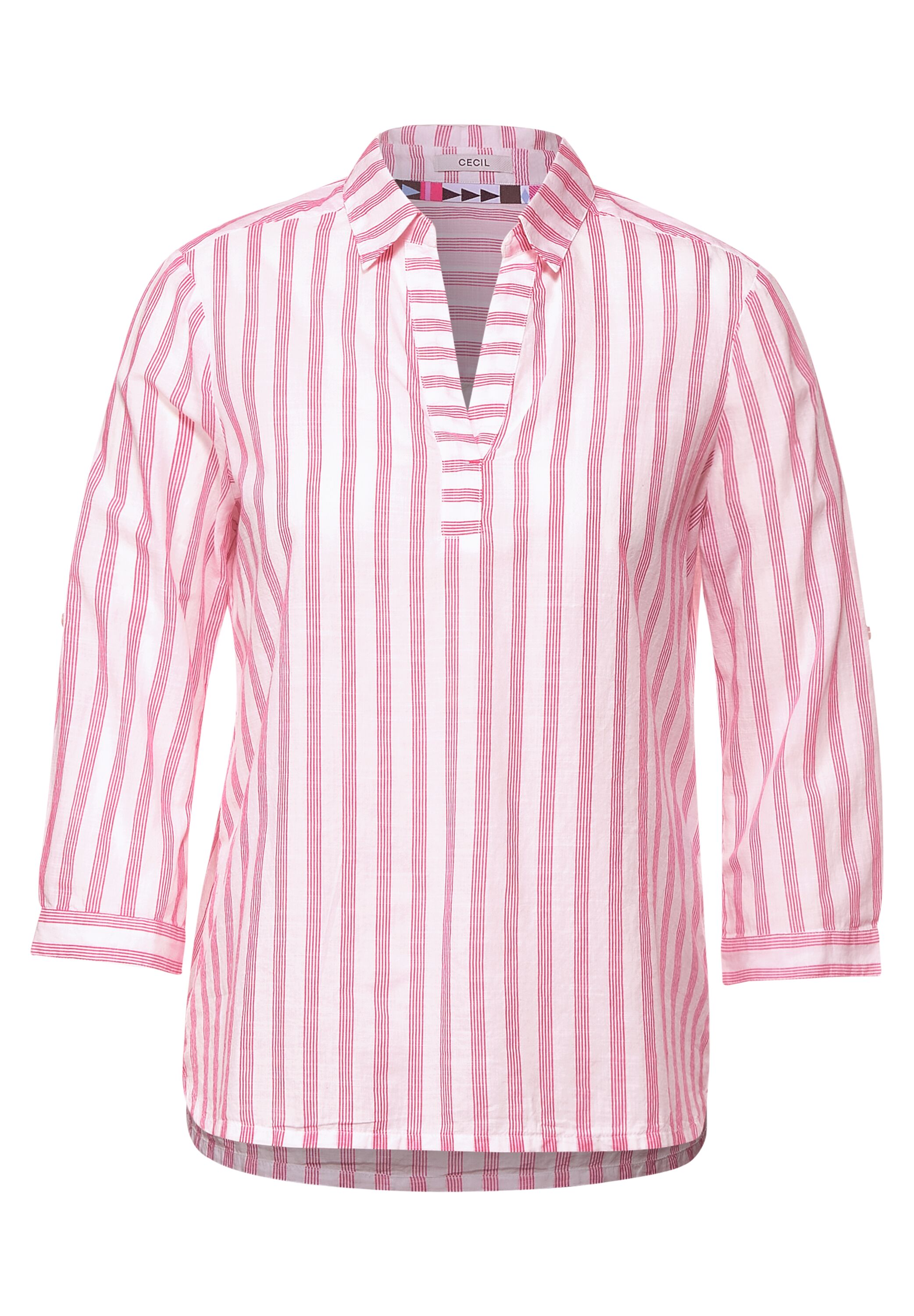 CECIL Damen Bluse mit Streifenmuster in Pink