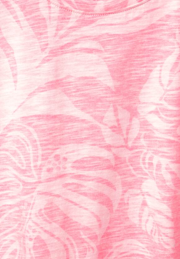 CECIL T-Shirt mit Blätterprint - Online-Shop Pink | CECIL Soft Damen