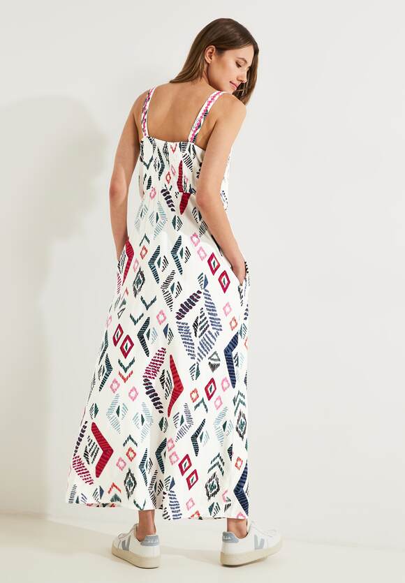CECIL Multicolor Maxi Kleid Damen Vanilla Online-Shop | CECIL White 