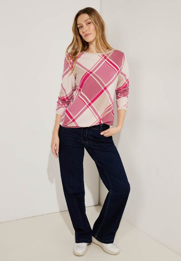 | Shirt Karomuster Damen Online-Shop CECIL mit Cosy CECIL Coral -