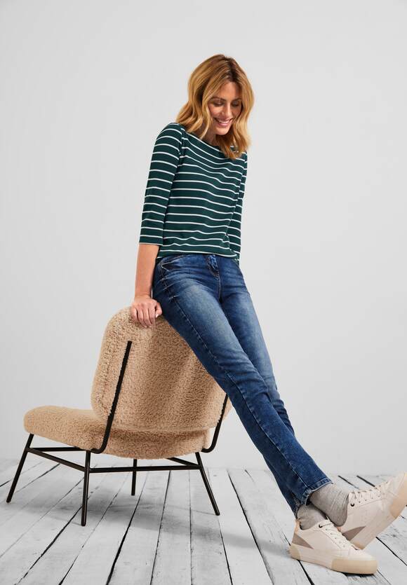 CECIL Shirt Damen CECIL Green | mit Online-Shop Streifenmuster - Cypress