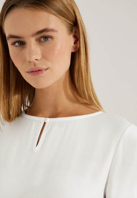 White | Online-Shop Materialmix Bluse CECIL - Vanilla Damen CECIL