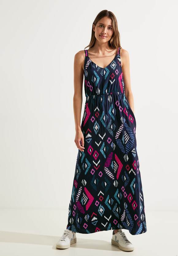Horen van Onverenigbaar Verliefd CECIL Multicolour maxi-jurk Dames - Night Sky Blue | CECIL Online-Shop
