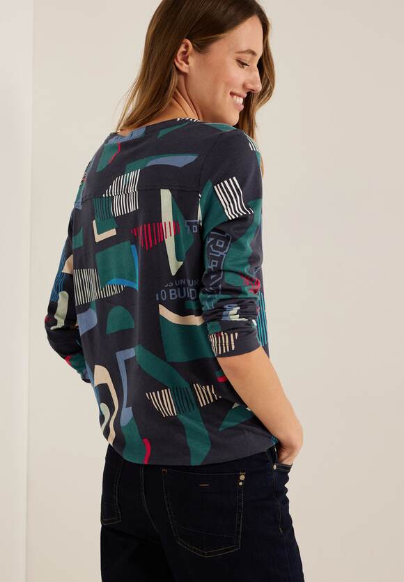 CECIL Langarmshirt mit Grafikprint Damen - Night Sky Blue | CECIL  Online-Shop