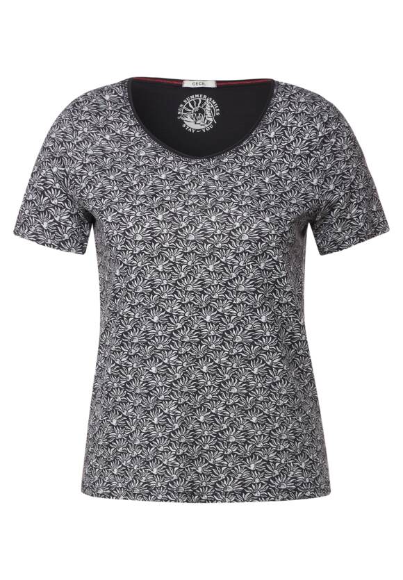 CECIL T-Shirt Carbon | CECIL mit Online-Shop - Minimalprint Grey Damen
