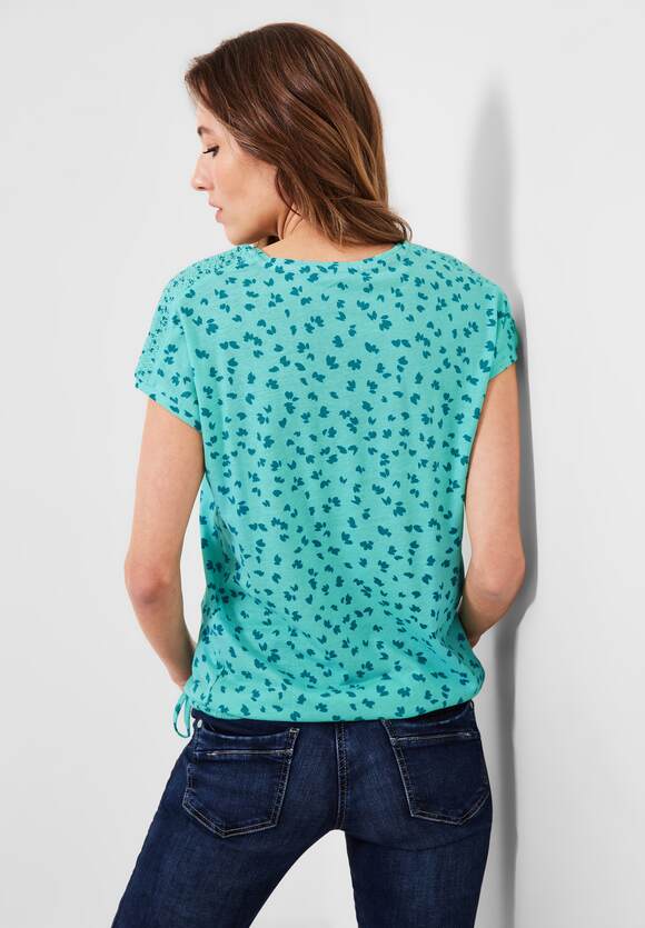 Mint mit Smokdetails T-Shirt Green CECIL | Damen Online-Shop - Cool CECIL
