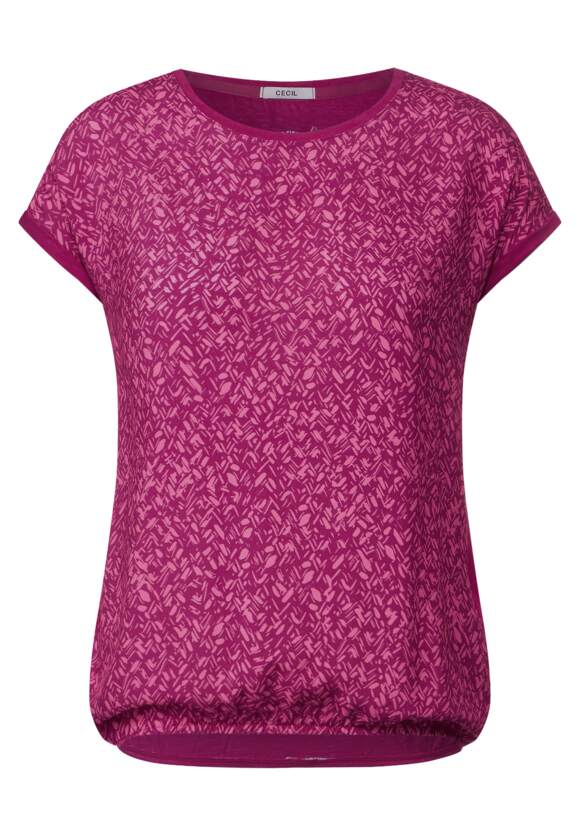 Pink CECIL | T-Shirt Cool Materialmix - Online-Shop Damen CECIL