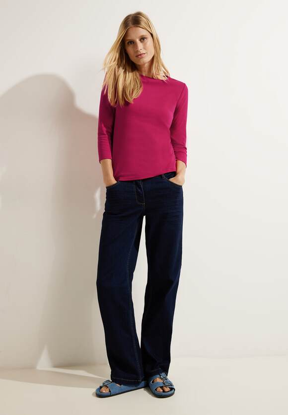 Cosy Basic in Unifarbe Shirt | Damen Online-Shop CECIL CECIL Coral -