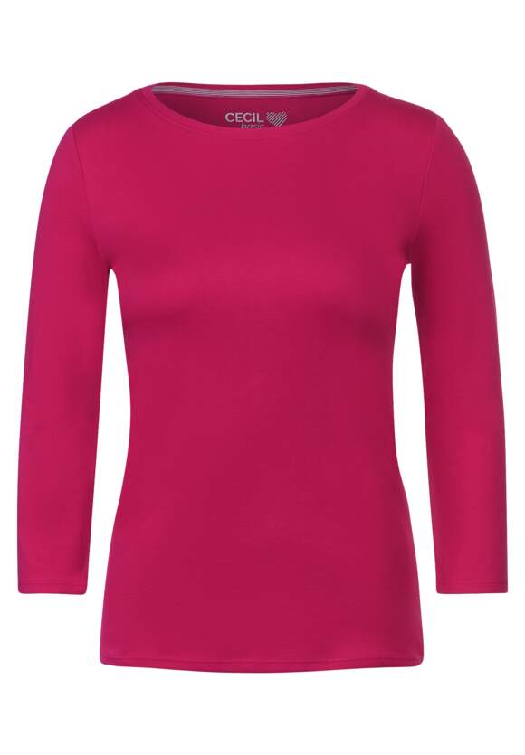 CECIL Basic Shirt Unifarbe Coral Damen | - in Cosy CECIL Online-Shop