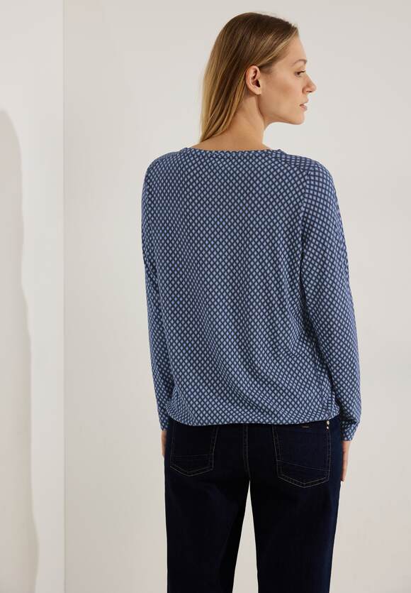 Langarmshirt mit Blue CECIL | Damen CECIL Print Sky Online-Shop - Night
