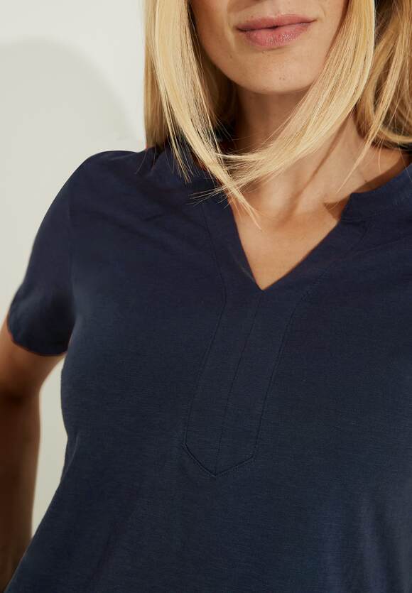 CECIL Shirt in Unifarbe Damen Sky Night - CECIL Blue Online-Shop 