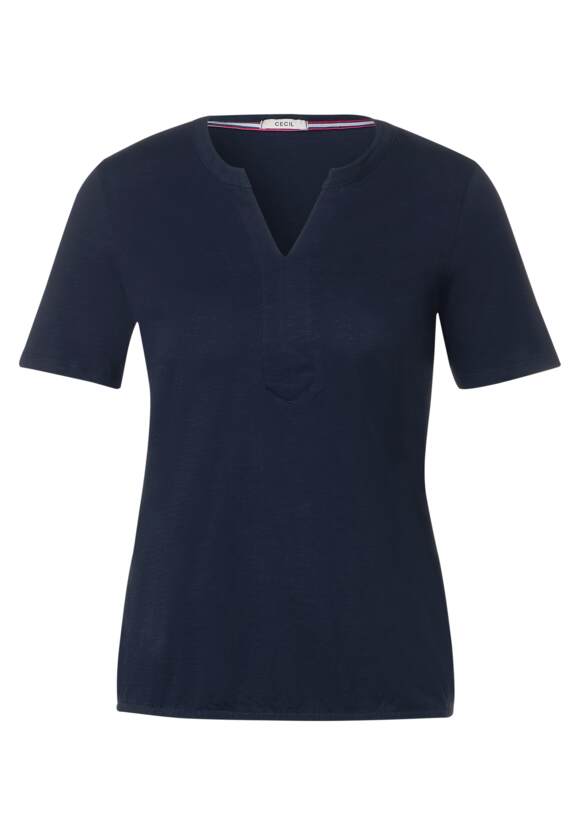 Online-Shop CECIL CECIL Night - Unifarbe Sky | Damen Shirt Blue in