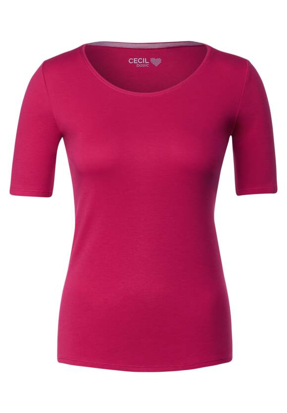 CECIL T-Shirt in Unifarbe Damen - Style Lena - Cosy Coral | CECIL  Online-Shop