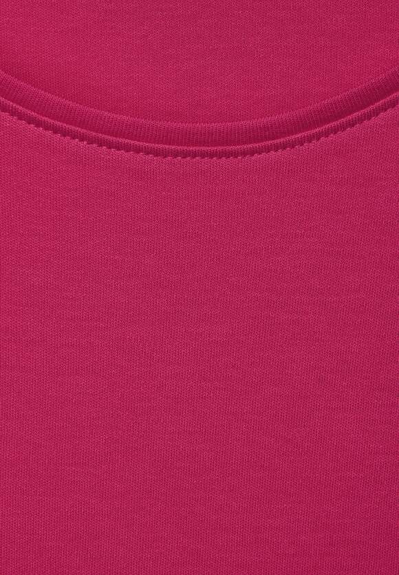 CECIL T-Shirt in Unifarbe Damen Lena Online-Shop Coral Cosy Style - | - CECIL