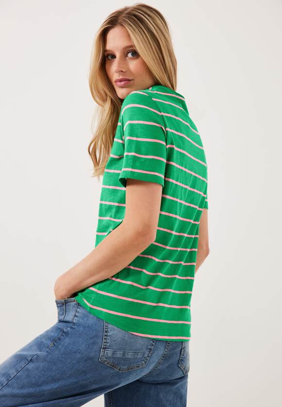 CECIL Online-Shop Damen mit CECIL | T-Shirt Streifenmuster Green Fresh -