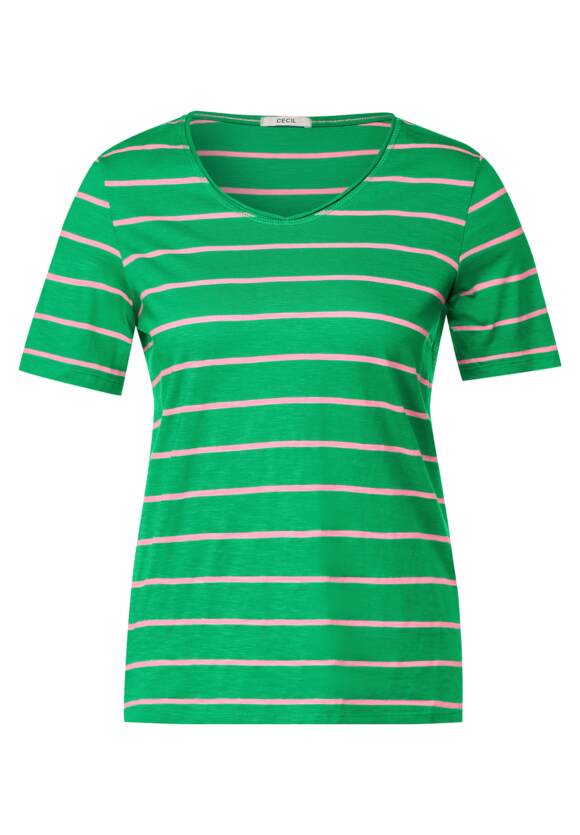 T-Shirt mit Damen CECIL - Streifenmuster Fresh | Online-Shop Green CECIL