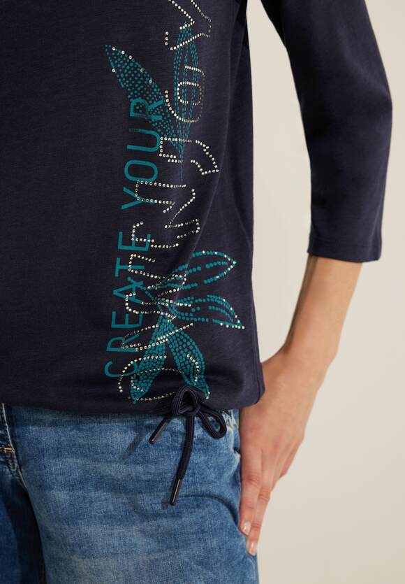 CECIL Shirt mit Frontprints Damen Sky | Online-Shop Night - Blue CECIL