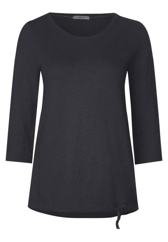 CECIL Shirt mit CECIL Melia Knotendetail Style | - - Damen Dark Silver Online-Shop
