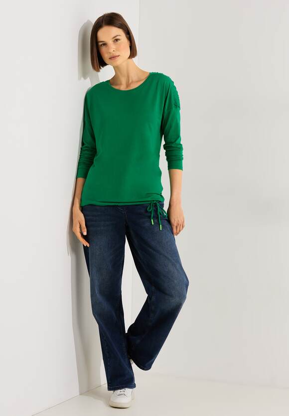 CECIL Shirt mit Smock Details Damen - Easy Green | CECIL Online-Shop