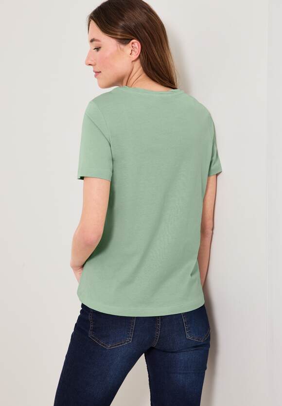 CECIL Smiley Fotoprint T-Shirt Damen Fresh | Green CECIL Online-Shop - Salvia