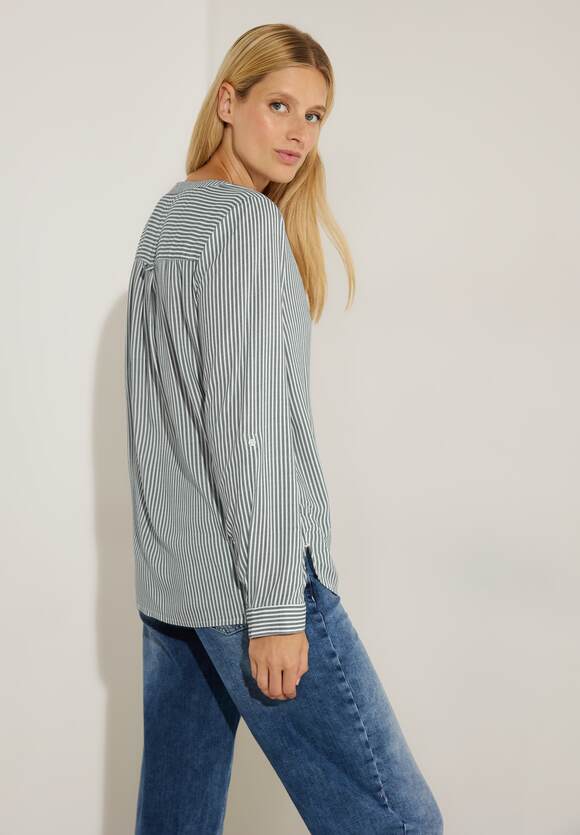 CECIL Bluse mit Streifenmuster Online-Shop | Light Grey Damen CECIL Graphite 