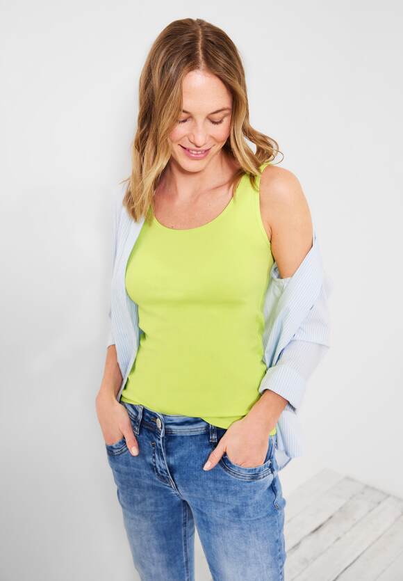 CECIL Top in Unifarbe Damen - Style Linda - Limelight Yellow | CECIL  Online-Shop
